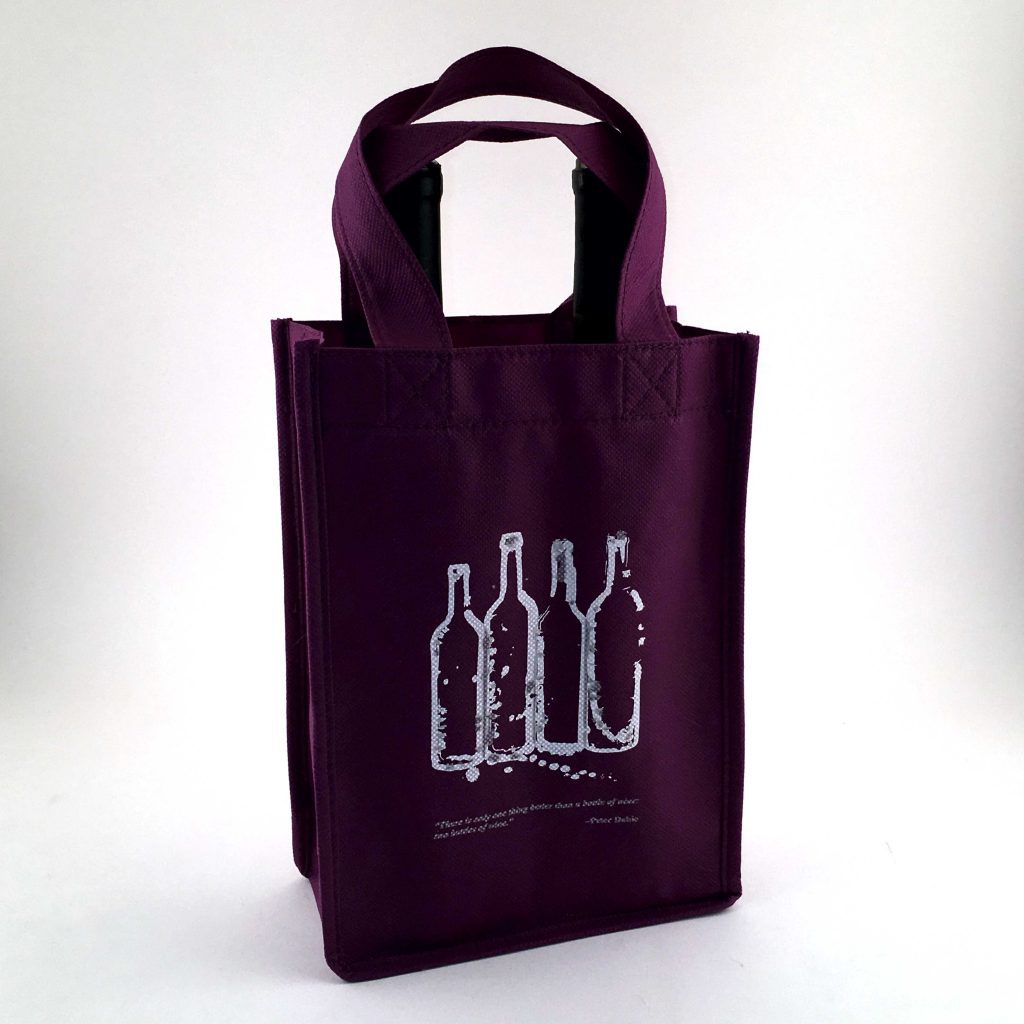 Non Woven 2 Bottle Wine Bag - Case of 48 | Bags of Bags